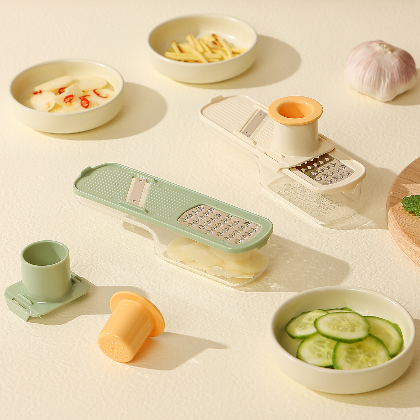 鹿谷川姜蒜研磨器多功能可拆卸