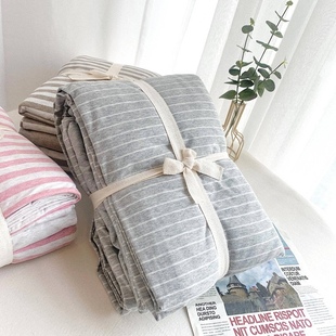 【全量检品】大牌代工厂 天竺棉经典条纹四件套 匠品货源