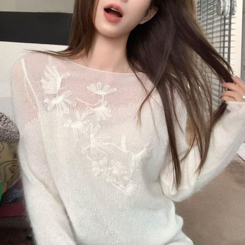 100%羊毛衫女秋冬一字领