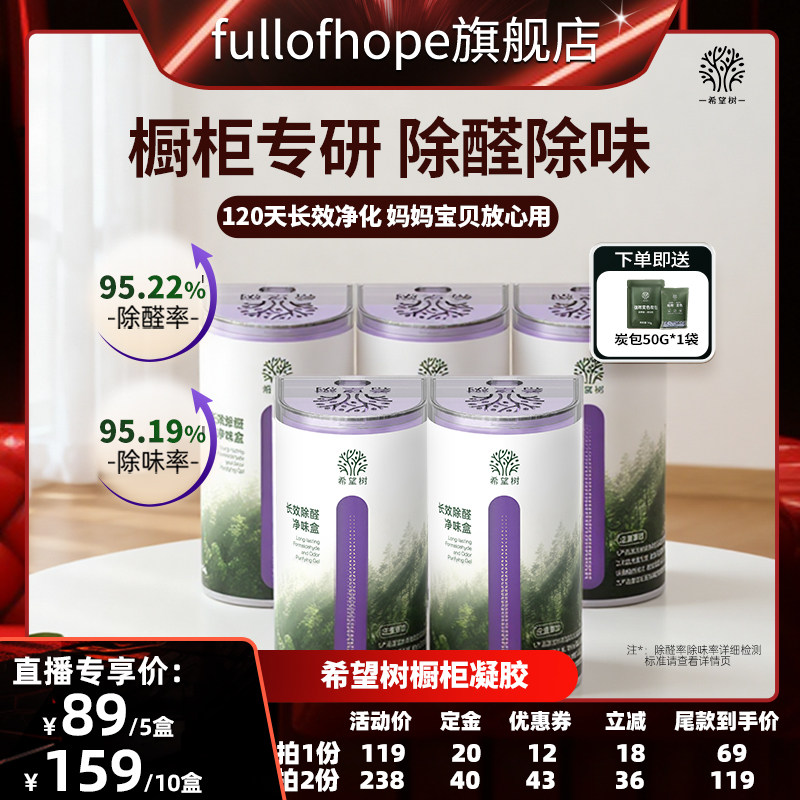 【付定金！】希望树橱柜凝胶除醛除异味衣柜专用除醛D