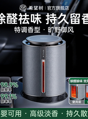 希望树新车除甲醛除异味车内专用汽车除味车用车载空气净化器香薰