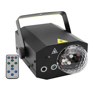 捷用 激光魔球灯KTV包房酒吧声控七彩镭射灯KTV闪光灯家庭跳舞灯镭射激光灯旋转魔球声控灯蹦迪灯KTV舞台灯光