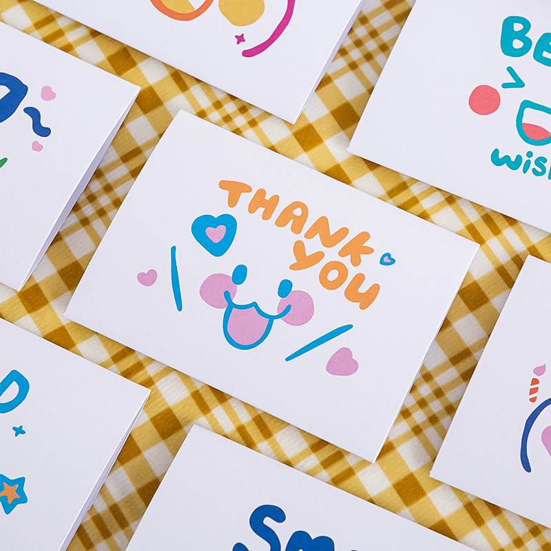 ins儿童节可爱卡通折叠生日节日祝福感谢礼物留言信封信纸卡贺卡