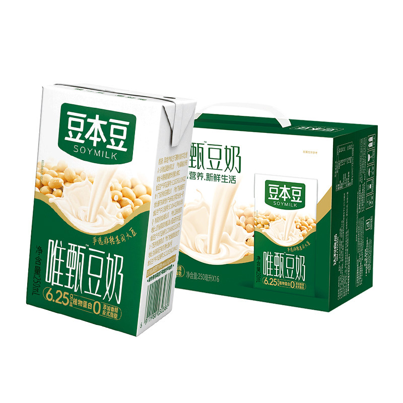 豆本豆唯甄原味豆奶250ml*16盒