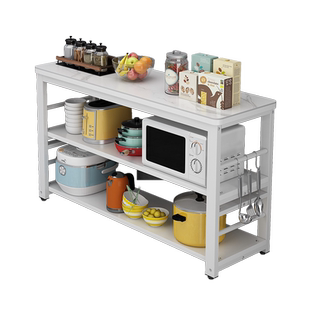 厨房置物架落地多层置物柜切菜多功能橱柜碗碟锅微波炉烤箱储物柜