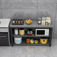 厨房置物架落地多层置物柜切菜多功能橱柜碗碟锅微波炉烤箱储物柜