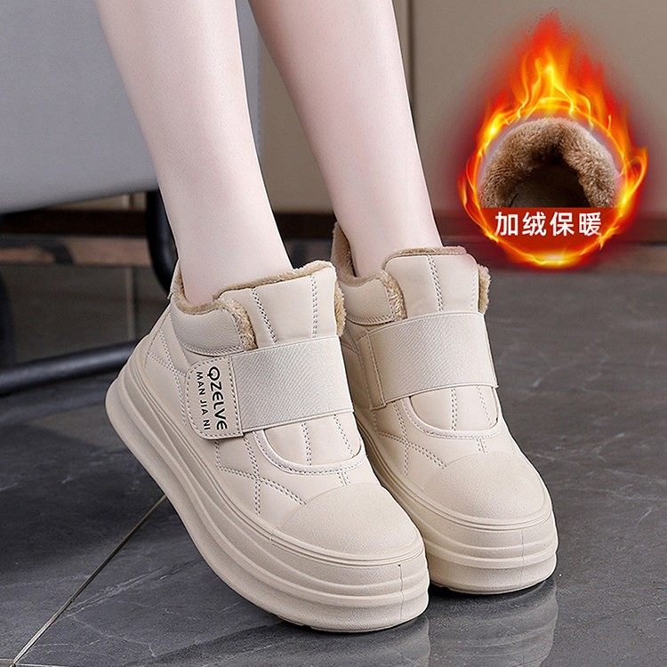 福建晋江品牌女鞋冬季女士帕拉鞋加绒保暖雪地靴运动棉靴休闲a89