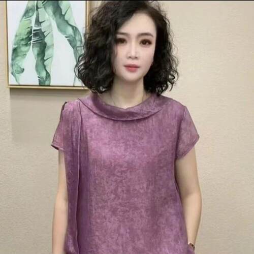 铂瑾女装2026夏季新款女士新中式国风短袖T恤显瘦减龄百搭上衣a6