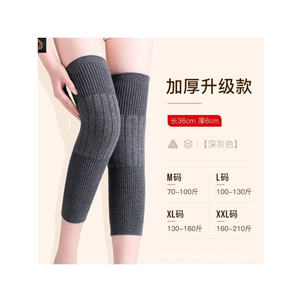 莫渡百货护膝盖男女秋冬羊毛保暖老寒腿防寒加厚加绒防下滑运a54