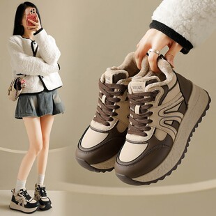 女士爆款帕拉鞋2026新款冬季加绒保暖雪地靴厚底增高运动休闲a90