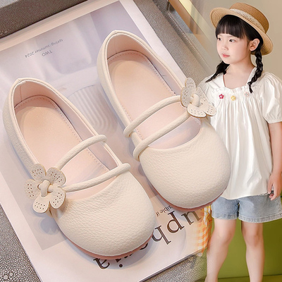 女童小皮鞋平底豆豆鞋