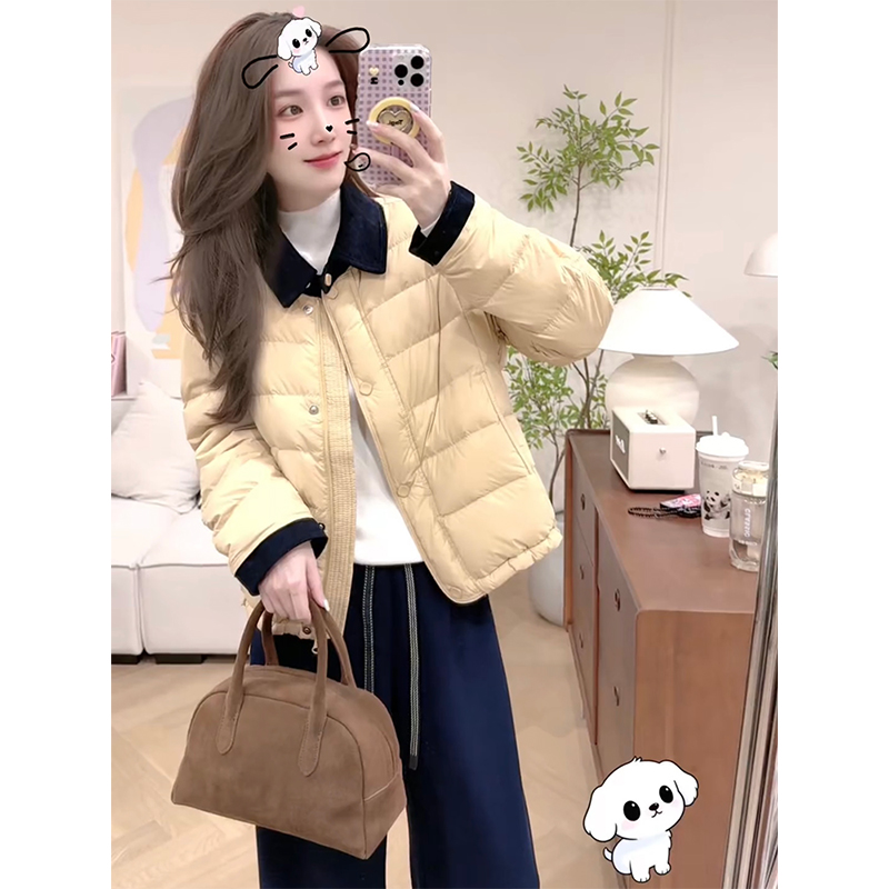 2025冬季新款翻领羽绒服女外套