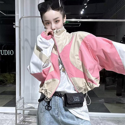 通勤短款聚酯纤维防晒外套宽松