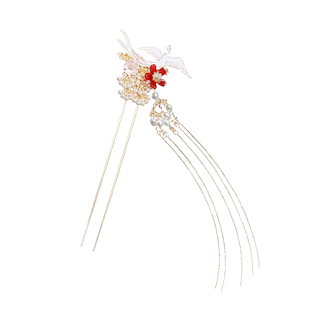 搭配马面裙的头饰新中式发簪女2024新款敬酒服发饰高级感流苏发钗