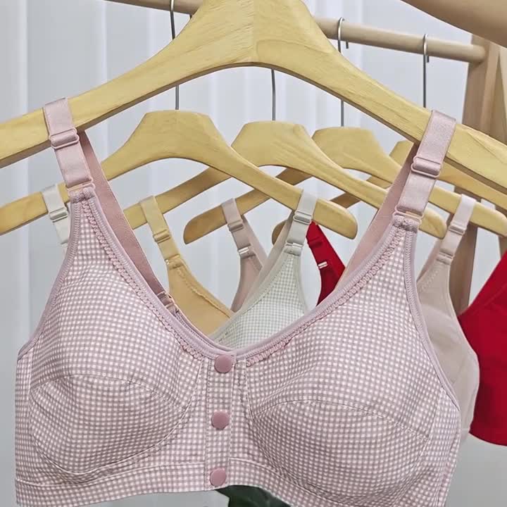 妈妈文胸女老人棉质无钢
