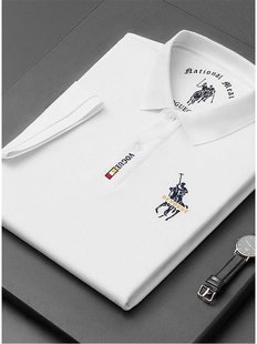 秋季 保罗polo衫 男士 体恤 中老年爸爸装 t恤男纯棉春秋短袖 长袖 夏季