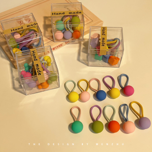 糖果色发圈头绳女韩版 甜美可爱少女头饰皮筋扎头发丸子头马尾发绳