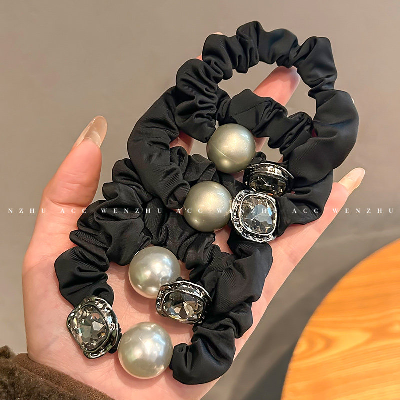 简约高级感头绳水钻珍珠大肠发圈女2025新款气质马尾发绳皮筋头饰,饰品/流行首饰/时尚饰品新,发饰,淘宝优惠券,粉丝福利购,淘宝优惠卷