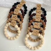 时尚 兔子扎头发橡皮筋女基础打底高弹力耐用发圈头绳马尾头饰发绳