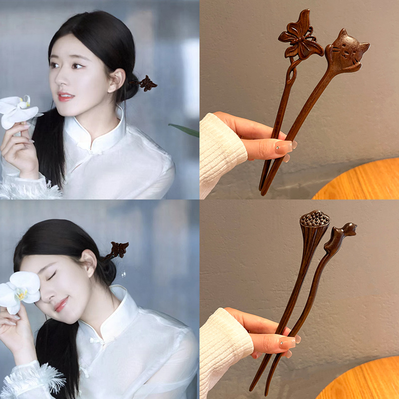 簪子古风高级感蝴蝶发簪
