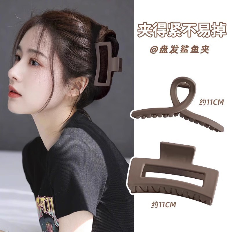 发夹女后脑勺抓夹秋冬鲨鱼夹发卡高级感大号2023新款头发夹子头饰_虎窝淘
