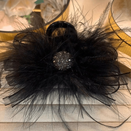 羽毛抓夹毛多女鲨鱼夹显发量