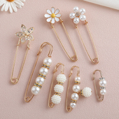 子裤 牛仔裤 收腰神器别针固定衣服女胸针防走光扣配饰裤 夹夹子纽扣