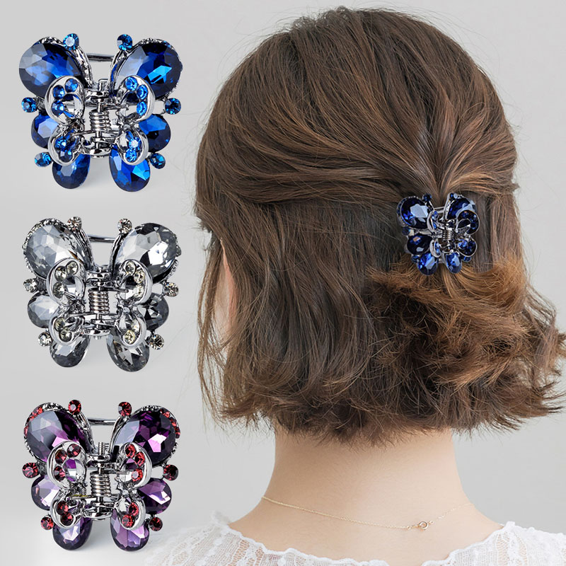 韩国水钻刘海边夹小巧精致后脑勺