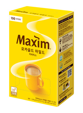 东西食品Maxim摩卡三合一韩国原装进口黄色礼盒速溶咖啡180/100条
