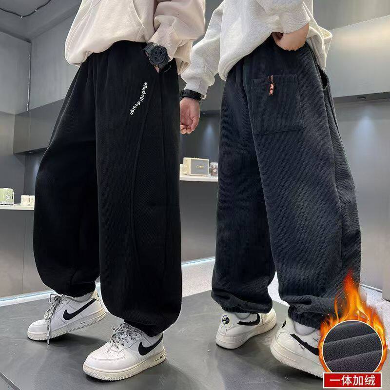 男童裤子冬季加绒裤儿童