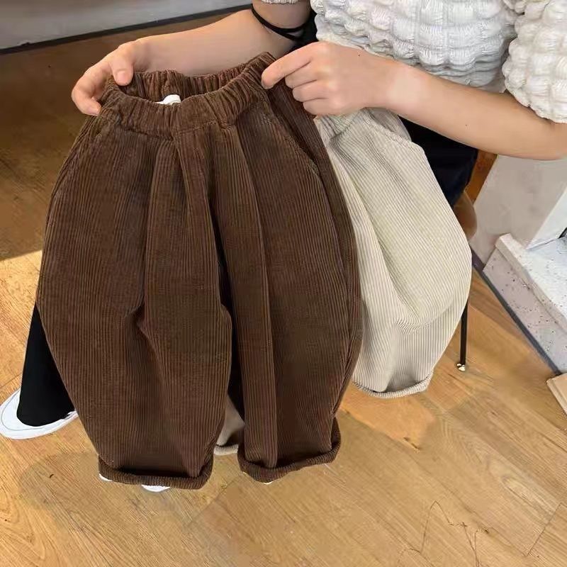 儿童裤子男女童灯芯绒裤2