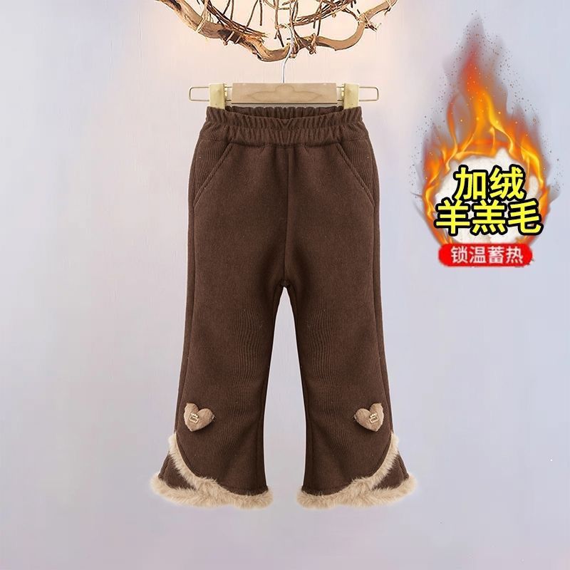 女童裤子冬季加绒加厚洋