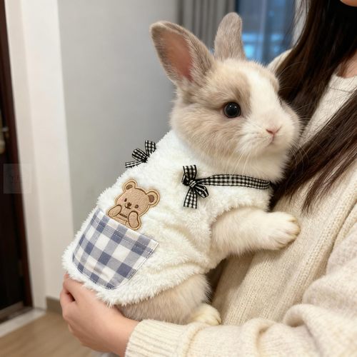 兔子衣服秋冬保暖背心宠物侏儒兔龙猫仓鼠荷兰兔冬天加绒加厚马甲