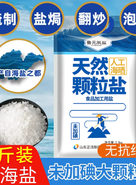天然大颗粒盐海盐粗盐大粒盐食用腌制泡菜盐焗鸡腌菜盐海鲜专用盐