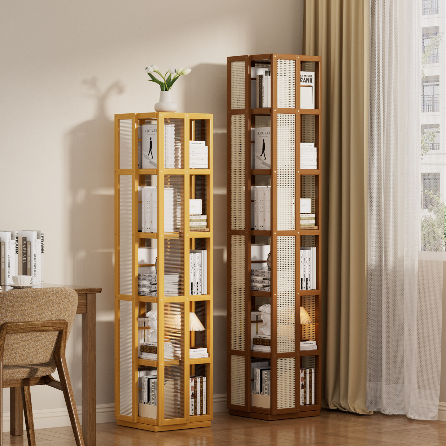 旋转书架360度儿童书柜一体靠墙家用客厅简易多层收纳落地置物架,住宅家具,书架,淘宝优惠券,粉丝福利购,淘宝优惠卷