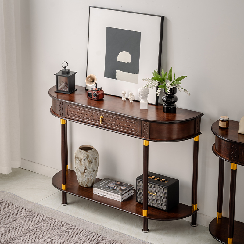 玄关桌美式对门条桌客厅置物架走廊过道案桌新型家用案台简约供桌