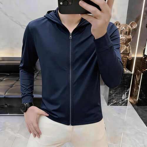 默呗精品男装高档轻奢夏季男士连帽薄款防晒衣服时尚休闲夹克外a5