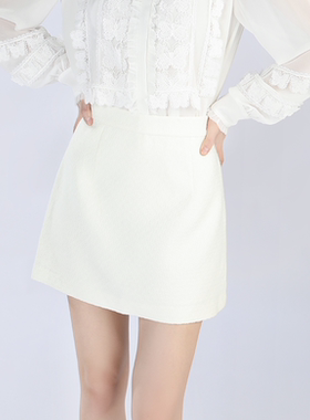 OU.FASHION/欧点简约时尚含绵羊毛半身裙6112230344