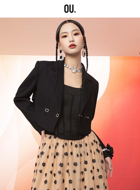 OU./欧点气质显瘦修身短西装1072230578