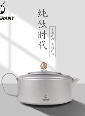 Silverant/银蚁纯钛功夫泡茶器旅行钛茶具茶隔分茶器茶杯组合套装