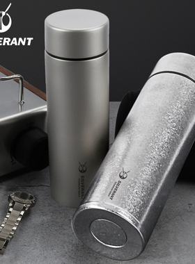 SILVERANT/银蚁纯钛保温杯男士高档双层泡茶杯钛合金高端水钛杯子