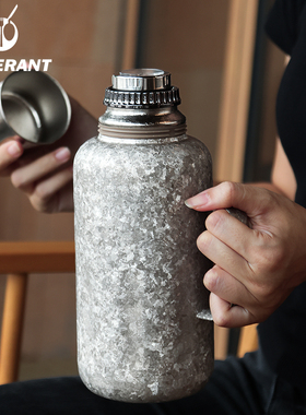 SILVERANT/银蚁纯钛保温杯大容量保温壶双层防烫水壶礼盒装养生壶