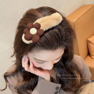 毛绒发夹女后脑勺盘发神器大号鸭嘴夹发卡一字夹头发夹子秋冬发饰