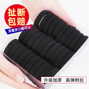 高弹力耐用绑头绳夏季 橡皮筋女扎头发绳扎马尾发圈简约粗皮套头饰