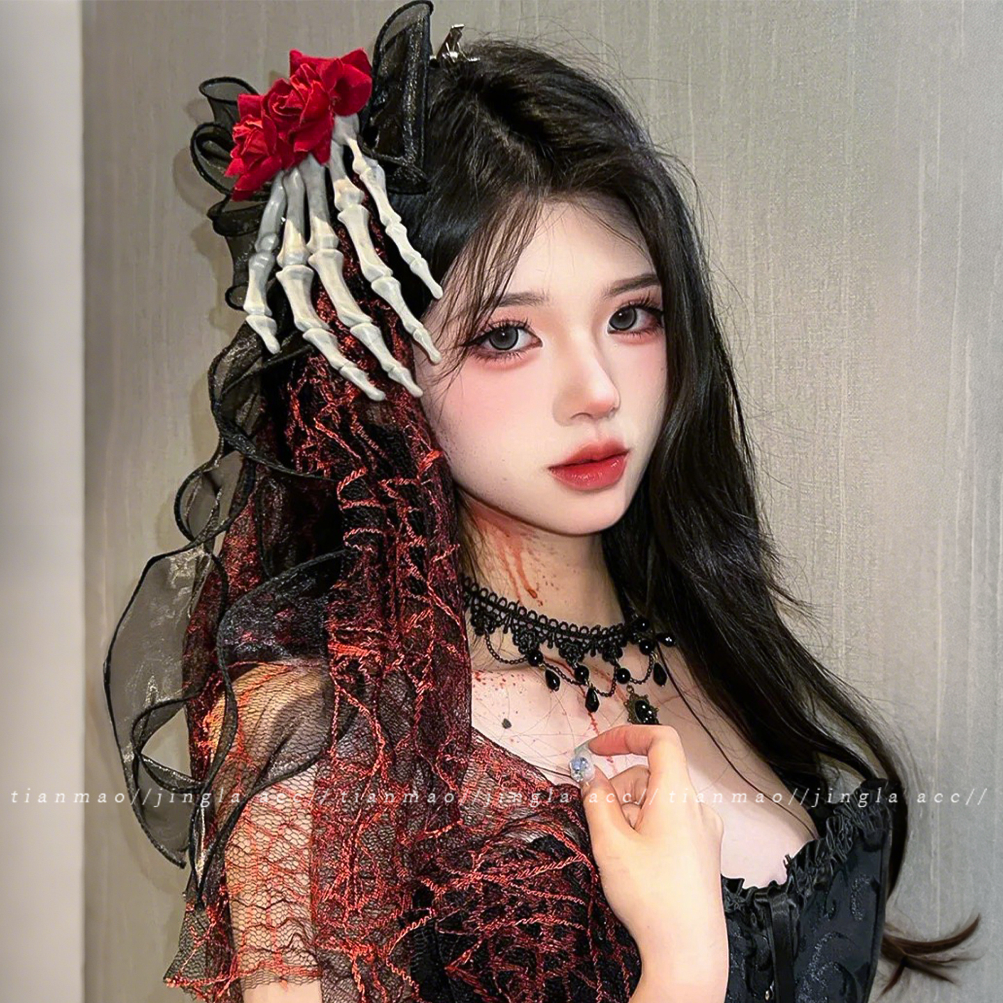 月亮不睡我不睡我是吸血宝贝发夹