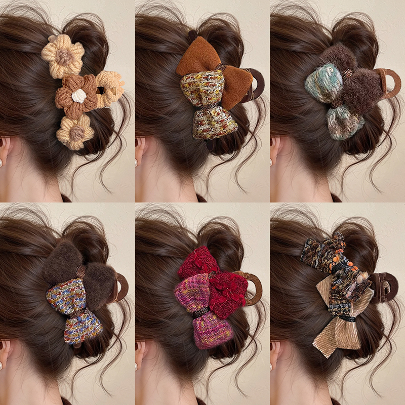 小香风~大号发量大蝴蝶结抓夹