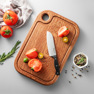 Bill.F乌檀木菜板实木切菜板带孔可挂砧板案板防霉防滑整木