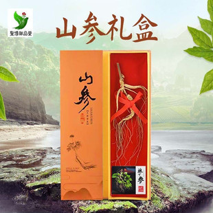 人参长白山移山参东北特产中药材林下人参滋补泡酒煲汤高档礼盒装