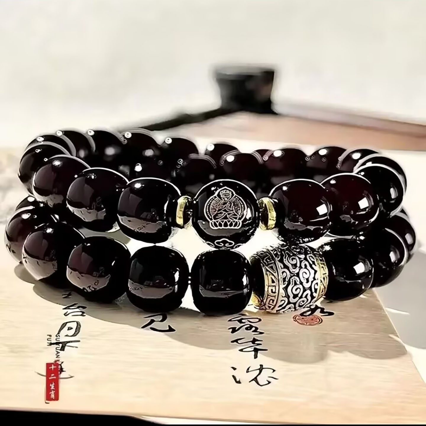 峻翌泰山菩提十二生肖手串老料制作男士款手持念珠转运守护神手a8