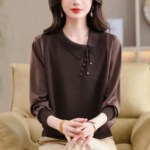 芸菲汇服饰甄选店高贵妈妈长袖打底衫2026秋季中老年洋气显瘦a67
